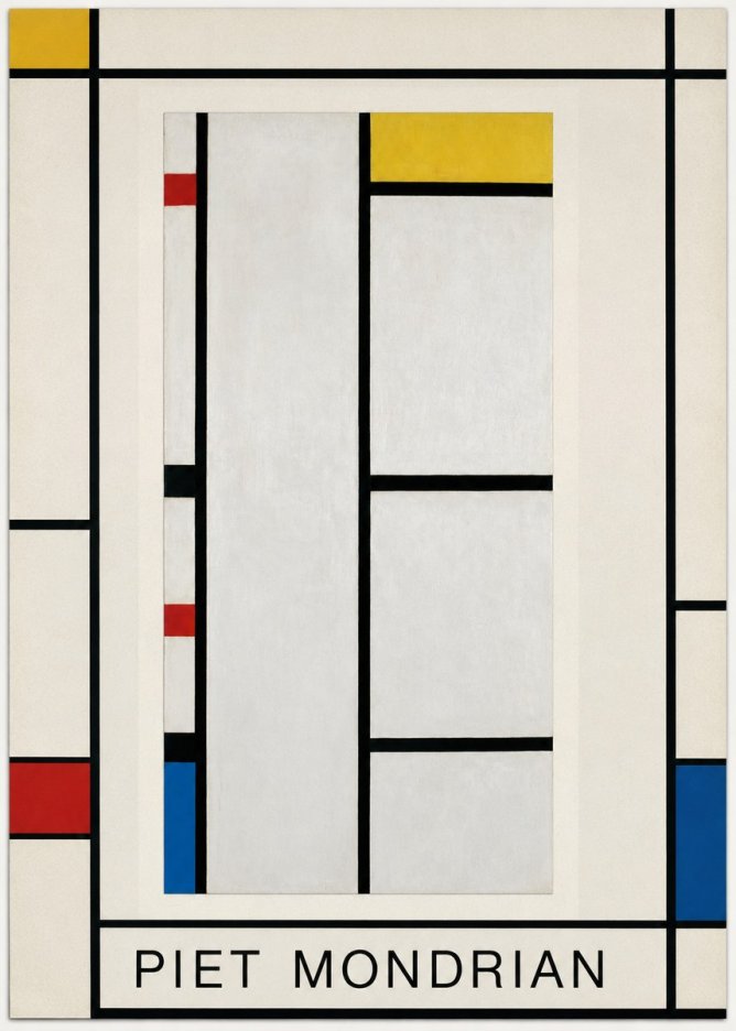 Piet Mondrian Composition with Red, Yellow, and Blue No1 - Poszter