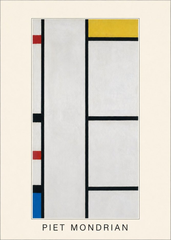 Piet Mondrian Composition with Red, Yellow, and Blue No3 - Poszter