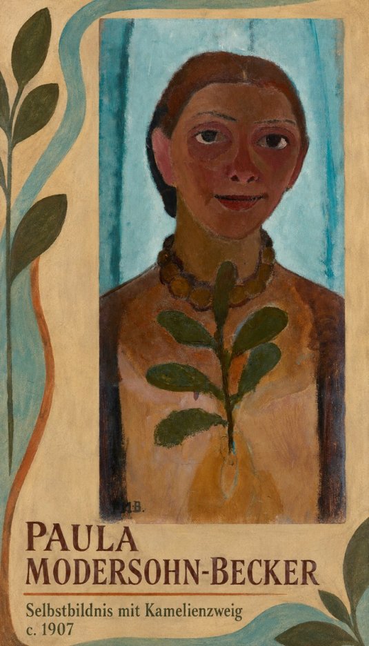 Paula Modersohn-Becker Selbstbildnis Mit Kamelienzweig No3 - Poszter