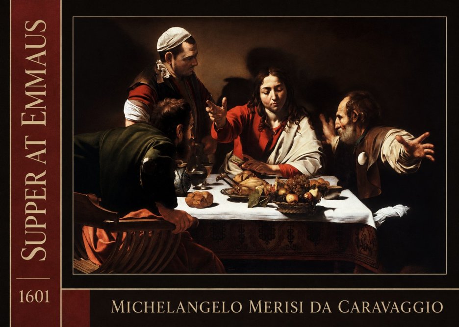 Michelangelo Merisi da Caravaggio Supper at Emmaus No2 - Poszter