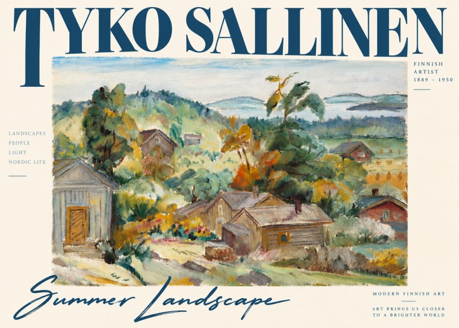 Tyko Sallinen Summer Landscape No3 - Poszter