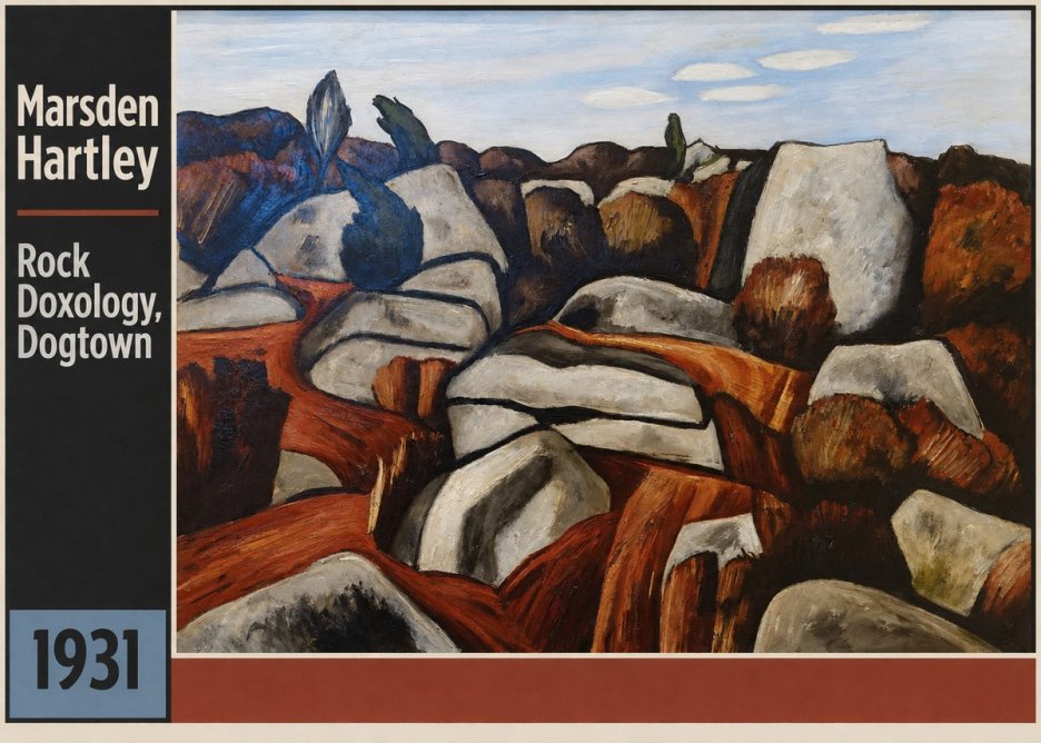 Marsden Hartley Rock Doxology, Dogtown No3 - Poszter
