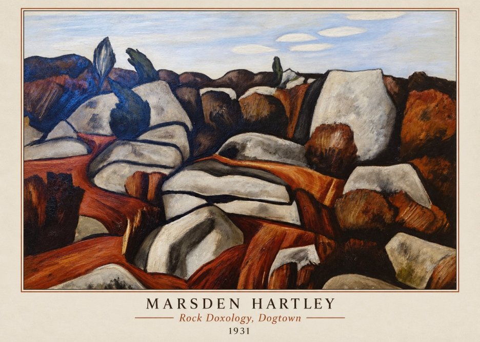 Marsden Hartley Rock Doxology, Dogtown No4 - Poszter