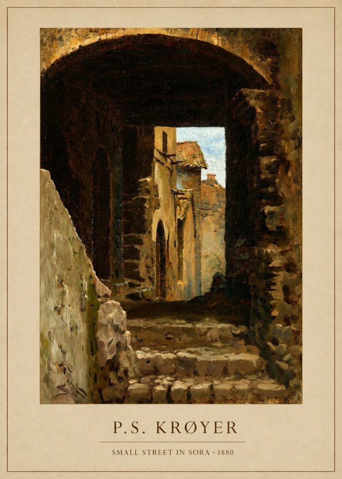 P.S. Krøyer Archway in an Italian Street No3 - Poszter