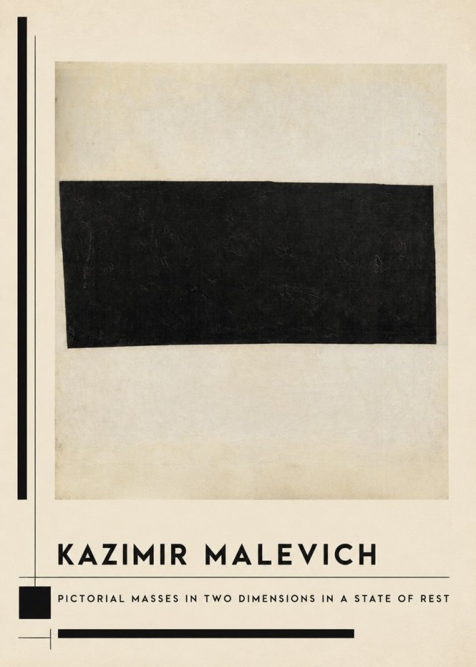 Kazimir Malevich Pictorial Masses in Two Dimensions in a State of Rest No1 - Poszter