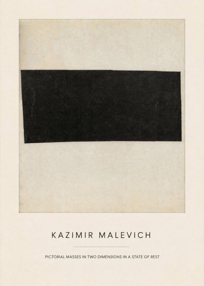 Kazimir Malevich Pictorial Masses in Two Dimensions in a State of Rest No4 - Poszter