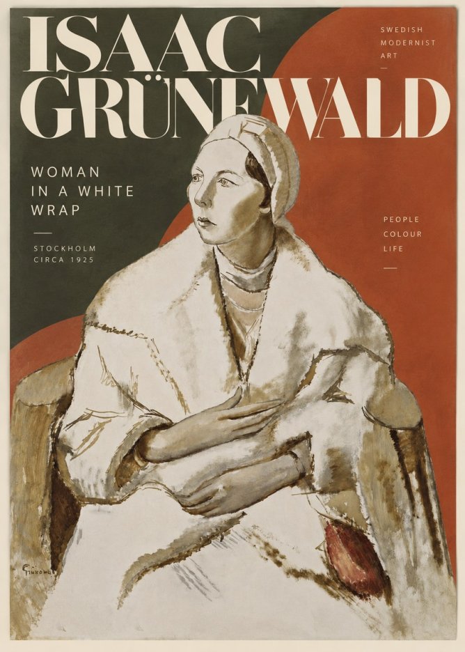 Isaac Grünewald Woman in a White Wrap No2 - Poszter