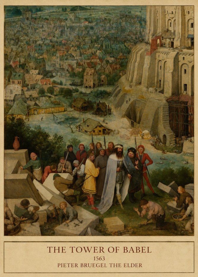 Pieter Bruegel The Tower of Babel I No4 - Poszter