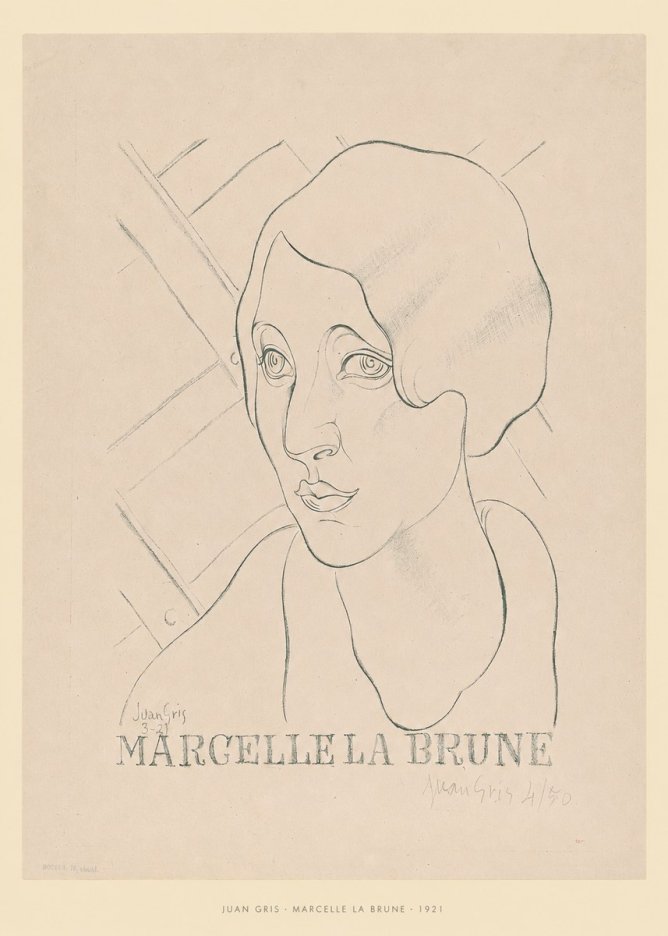 Juan Gris Marcelle La Brune I No6 - Poszter