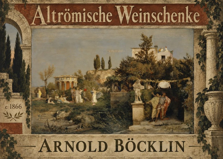 Arnold Böcklin Altrömische Weinschenke No5 - Poszter