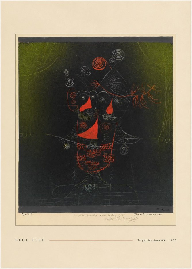 Paul Klee Tripel-marionette No3 - Poszter