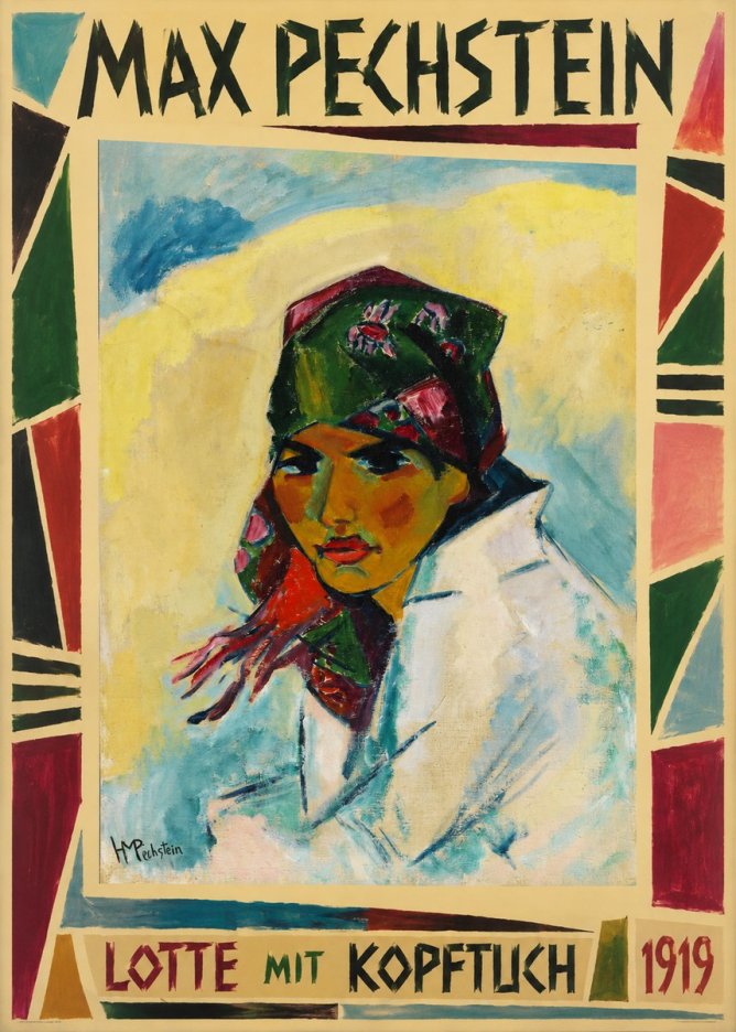 Max Pechstein Lotte Mit Kopftuch 1919 No4 - Poszter