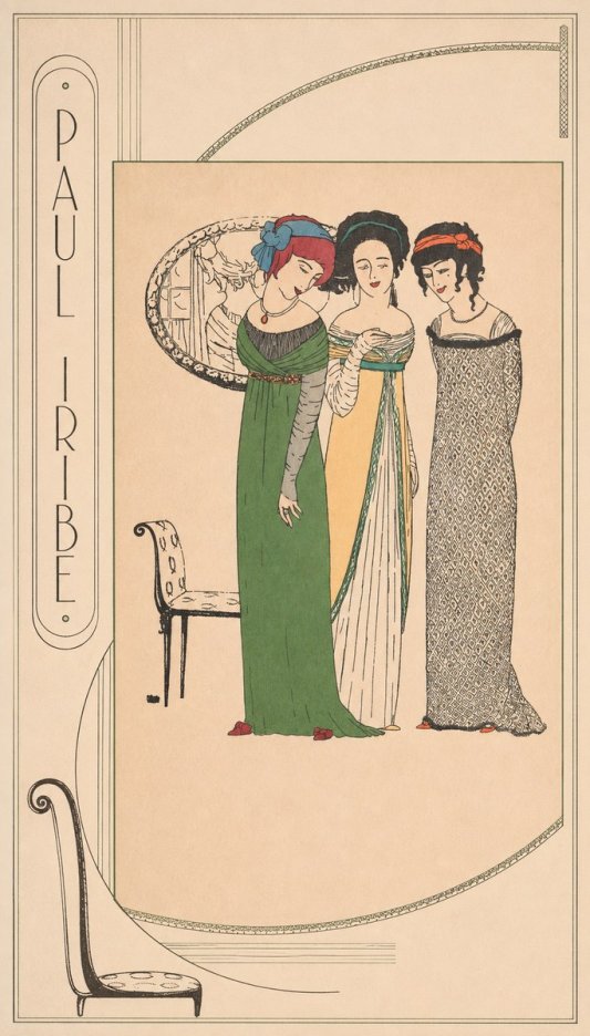 Paul Iribe Three Women in Fashion No2 - Poszter