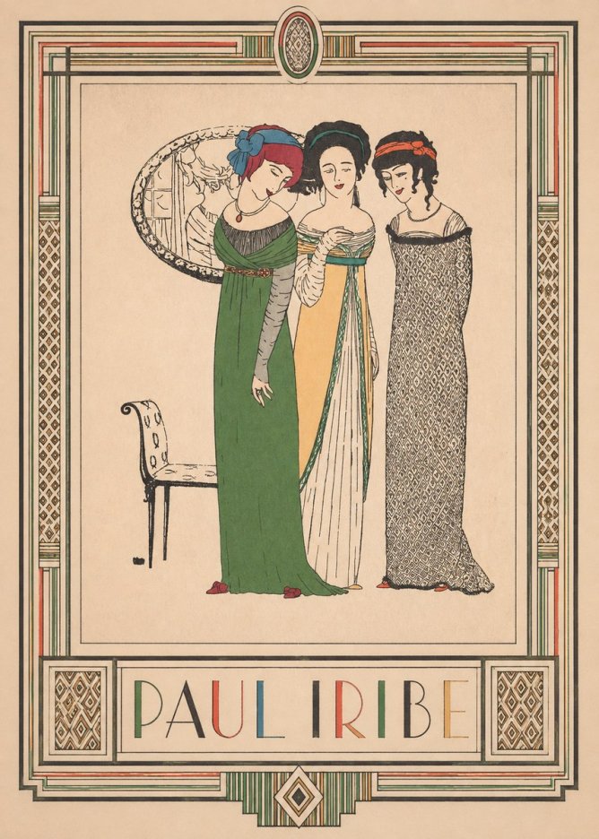 Paul Iribe Three Women in Fashion No3 - Poszter