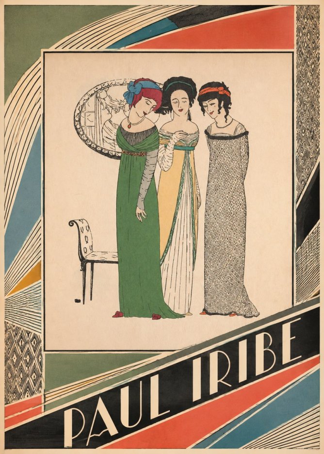 Paul Iribe Three Women in Fashion No5 - Poszter