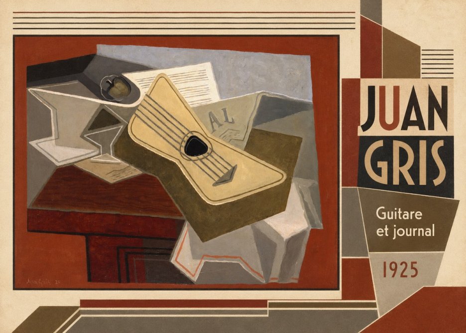 Juan Gris Guitare Et Journal No4 - Poszter