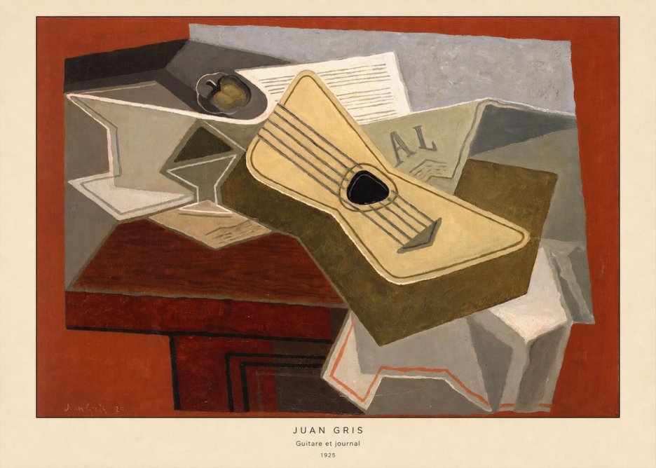 Juan Gris Guitare Et Journal No5 - Poszter