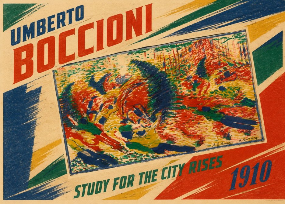 Umberto Boccioni Study for the City Rises No2 - Poszter