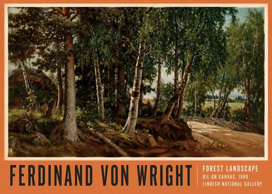 Ferdinand von Wright Forest Landscape No3 - Poszter