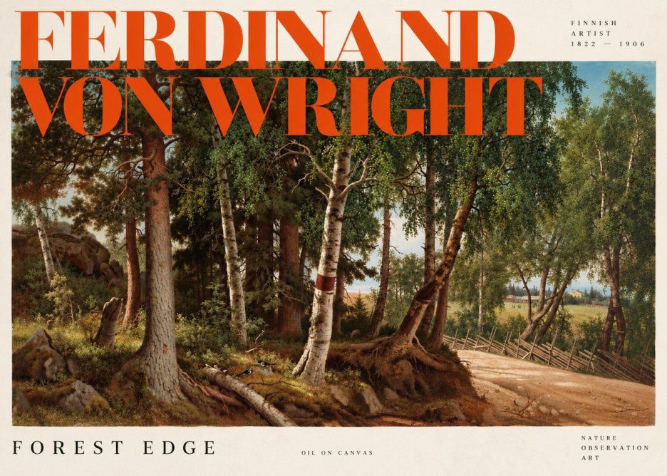 Ferdinand von Wright Forest Landscape No6 - Poszter