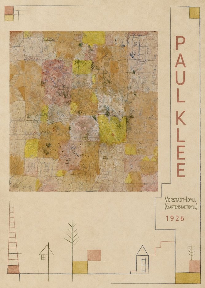 Paul Klee Vorstadt-idyll (Gartenstadtidyll) No2 - Poszter