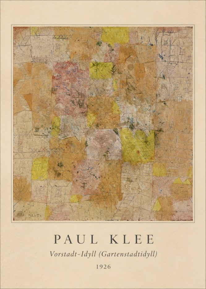 Paul Klee Vorstadt-idyll (Gartenstadtidyll) No3 - Poszter