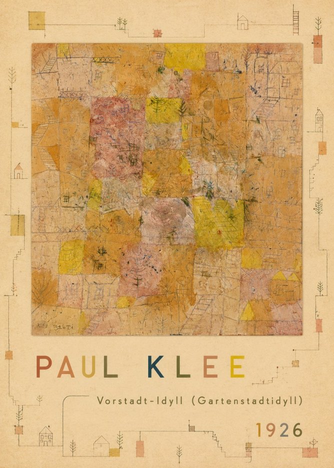 Paul Klee Vorstadt-idyll (Gartenstadtidyll) No6 - Poszter