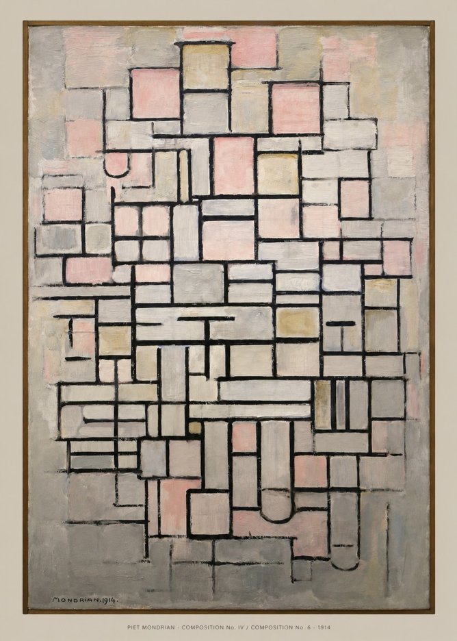 Piet Mondrian Composition No. Iv / Composition No. 6 No6 - Poszter