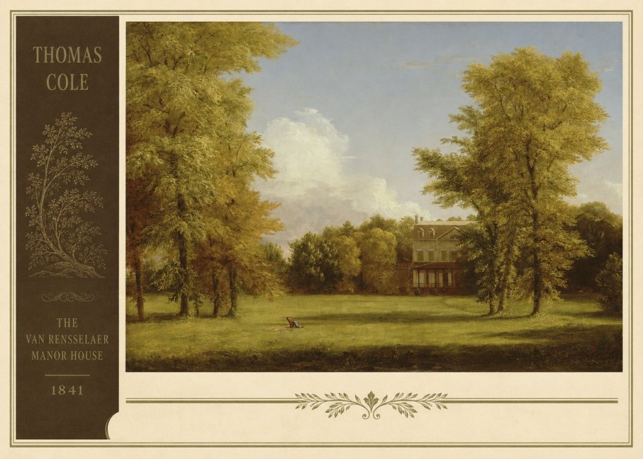 Thomas Cole The Van Rensselaer Manor House - 1841 No2 - Poszter