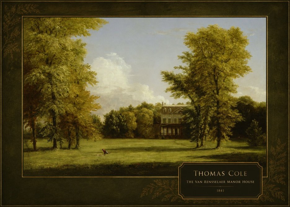 Thomas Cole The Van Rensselaer Manor House - 1841 No4 - Poszter