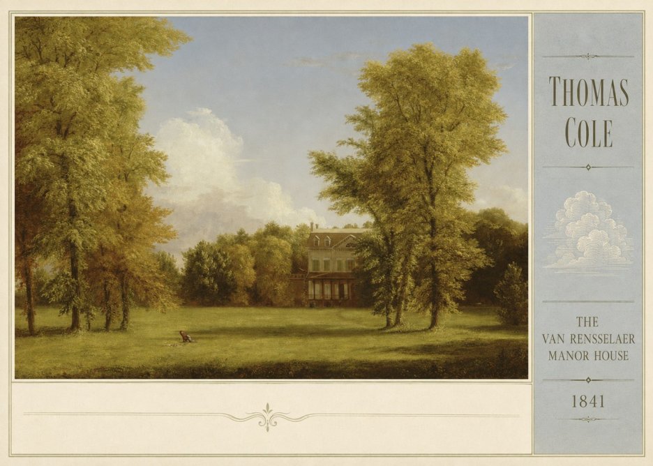 Thomas Cole The Van Rensselaer Manor House - 1841 No5 - Poszter