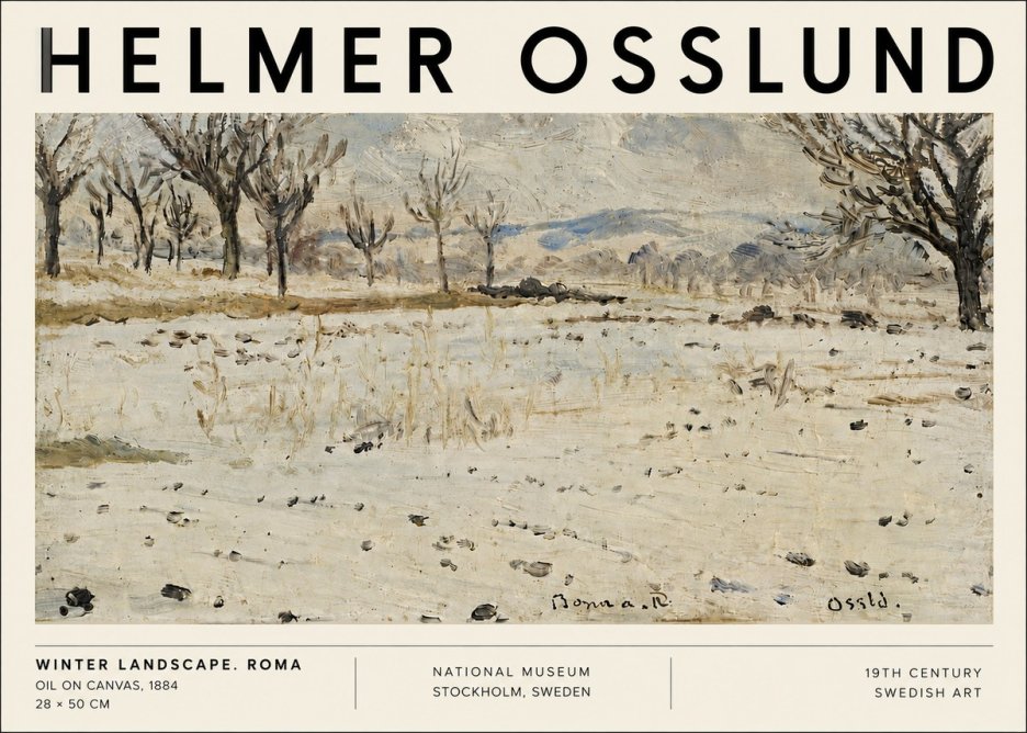 Helmer Osslund Winter Landscape. Roma No6 - Poszter