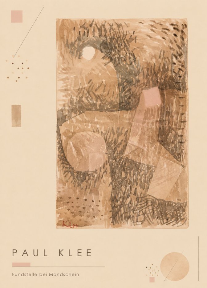 Paul Klee Fundstelle Bei Mondschein No4 - Poszter