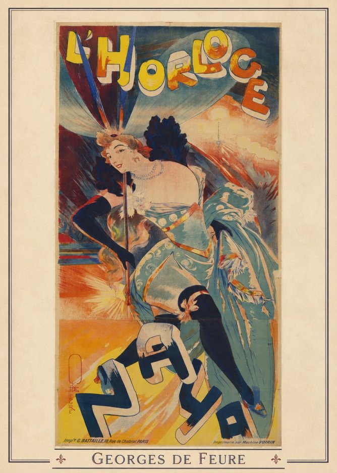 Georges de Feure L'horloge I No2 - Poszter