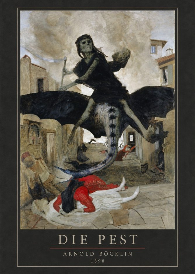 Arnold Böcklin Die Pest I No3 - Poszter