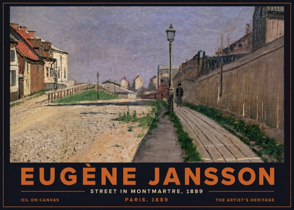 Eugène Jansson Street in Montmartre, 1889 No5 - Poszter