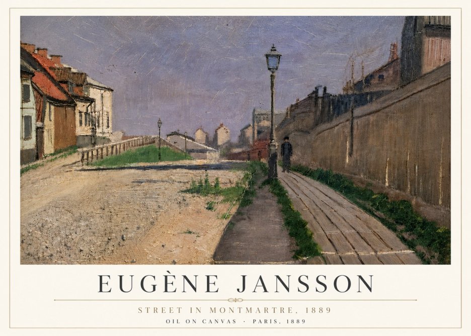 Eugène Jansson Street in Montmartre, 1889 No6 - Poszter