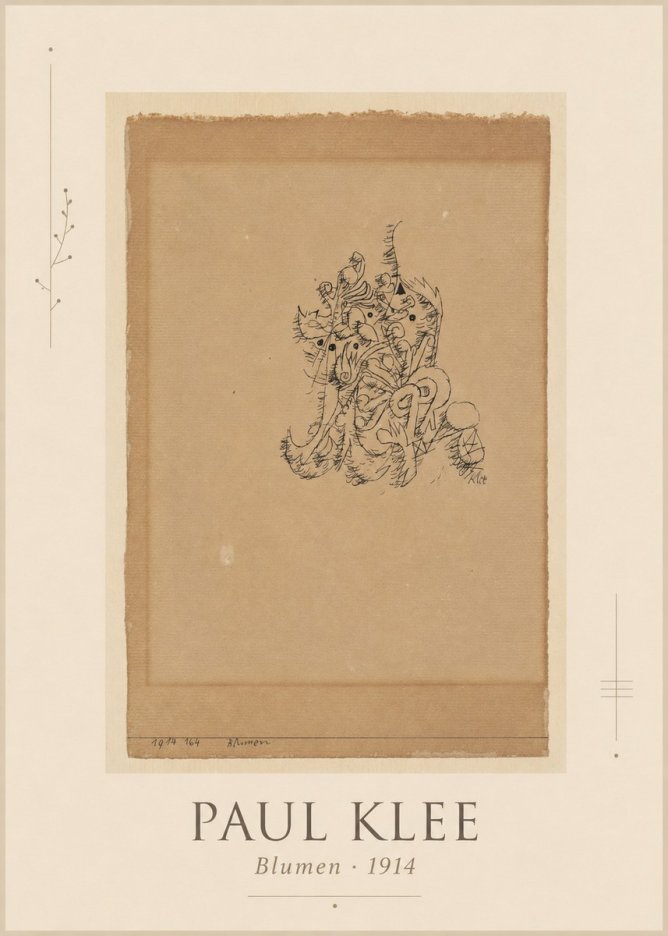 Paul Klee Blumen I No1 - Poszter