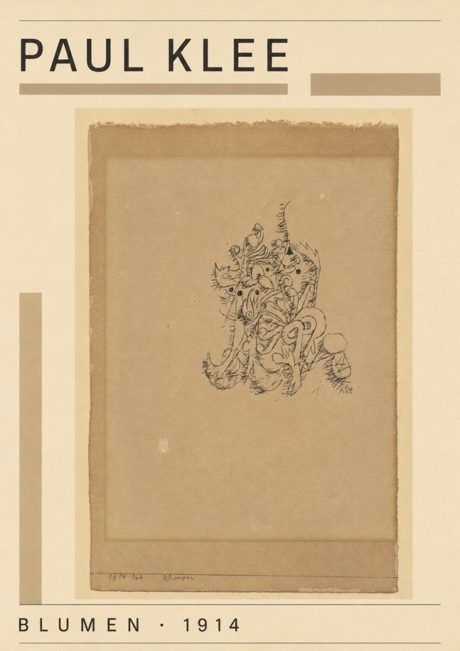 Paul Klee Blumen I No4 - Poszter