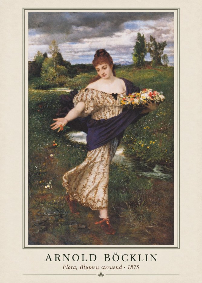 Arnold Böcklin Flora, Blumen Streuend I No1 - Poszter