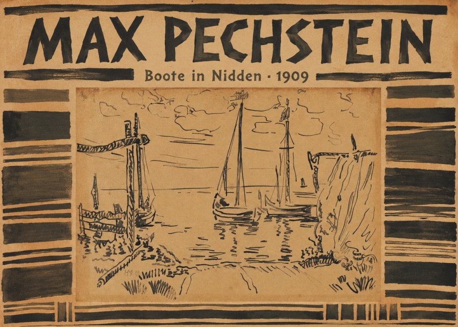 Max Pechstein Boote in Nidden No3 - Poszter