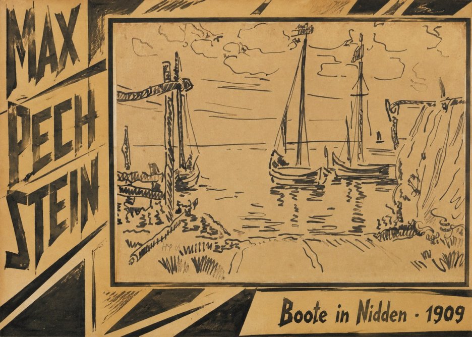 Max Pechstein Boote in Nidden No5 - Poszter
