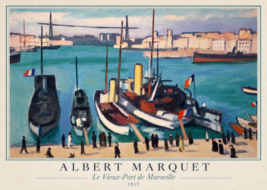 Albert Marquet Le Vieux-port De Marseille No1 - Poszter