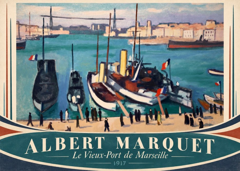 Albert Marquet Le Vieux-port De Marseille No4 - Poszter