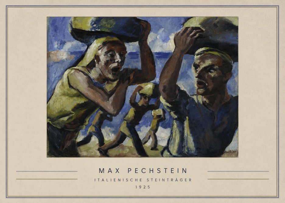 Max Pechstein Italienische Steinträger No3 - Poszter