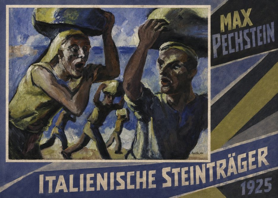 Max Pechstein Italienische Steinträger No6 - Poszter
