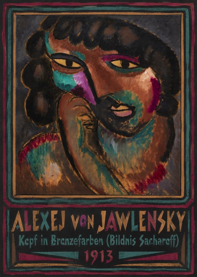 Alexej von Jawlensky Kopf in Bronzefarben (Bildnis Sacharoff) No3 - Poszter