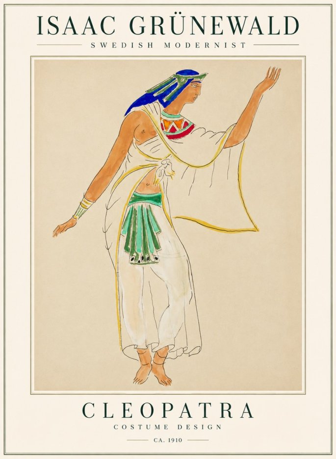 Isaac Grünewald Cleopatra - Costume Design No1 - Poszter