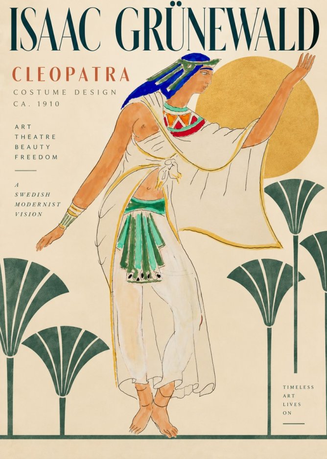 Isaac Grünewald Cleopatra - Costume Design No6 - Poszter