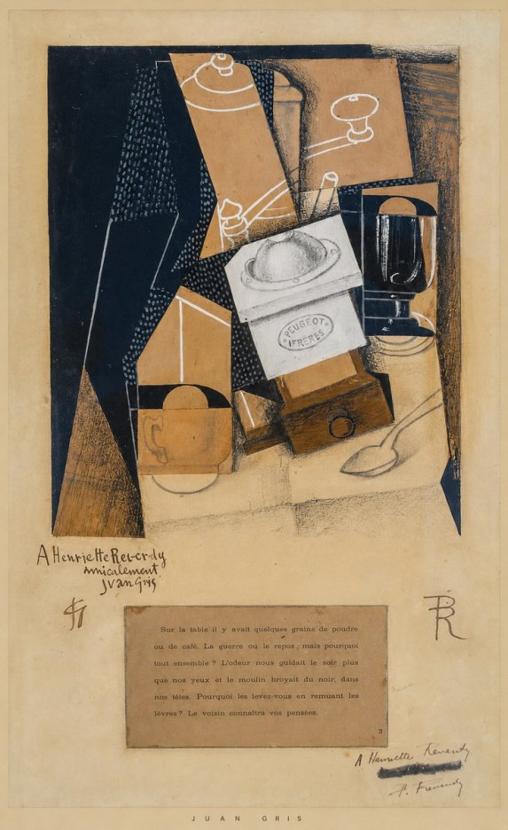 Juan Gris Still Life with Coffee Grinder I No6 - Poszter